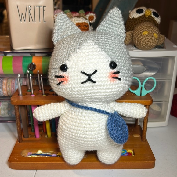 Big cat amigurumi🐈‍⬛handmade crocheted toy stuffed toy gift cat lover gift😻 - Picture 2 of 5